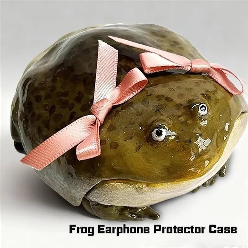 Creative Frog Earphone Case for AirPods Pro 3, Handmade Anti-Drop Scratch Resistant Protector Fun Gift