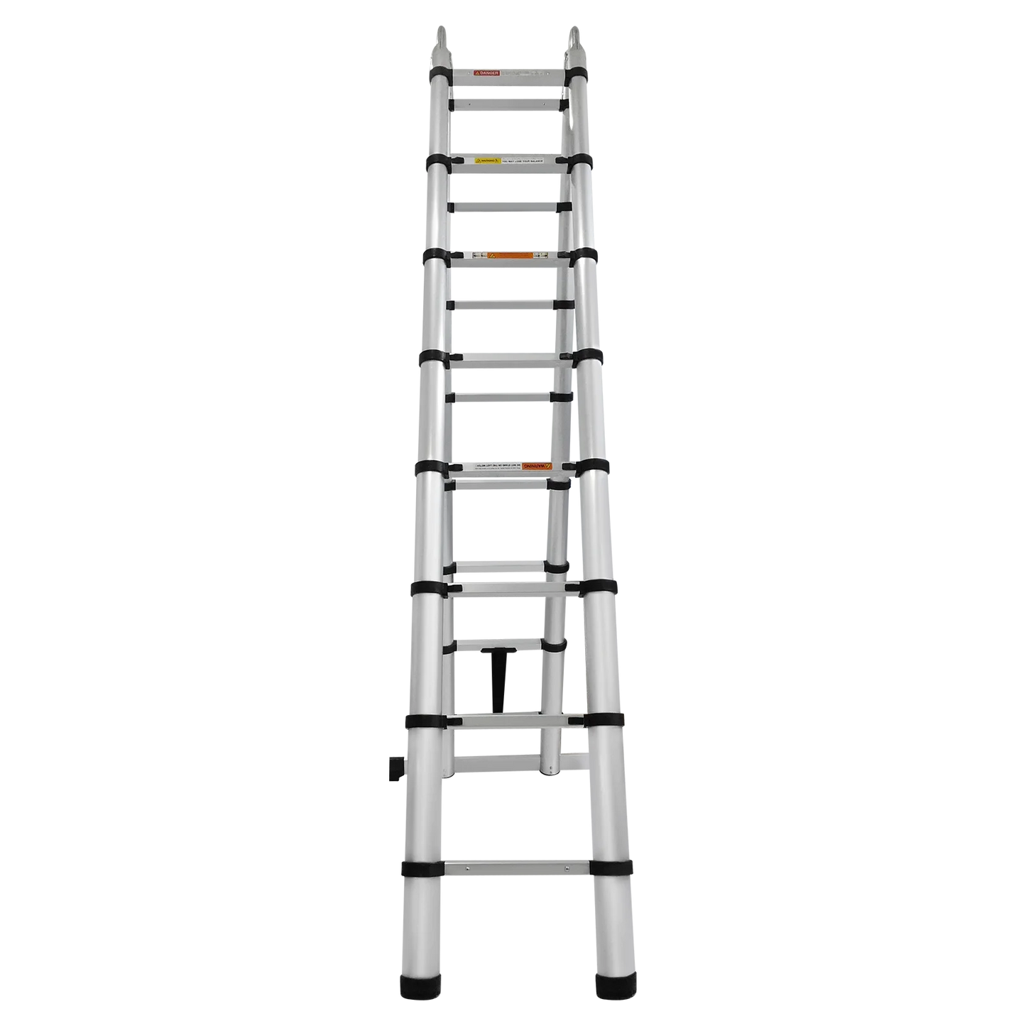 3.8M/5M Portable Folding Ladder ,Household  Telescopic A-Frame & Vertical Ladder , Aluminum & Stainless Steel, No Slip,150kg