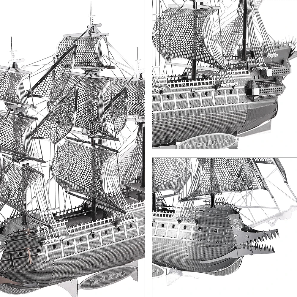 Piececool Model Building Kits The Flying Dutchman 3D Puzzle Metal DIY Set Jigsaw for Adult Gifts