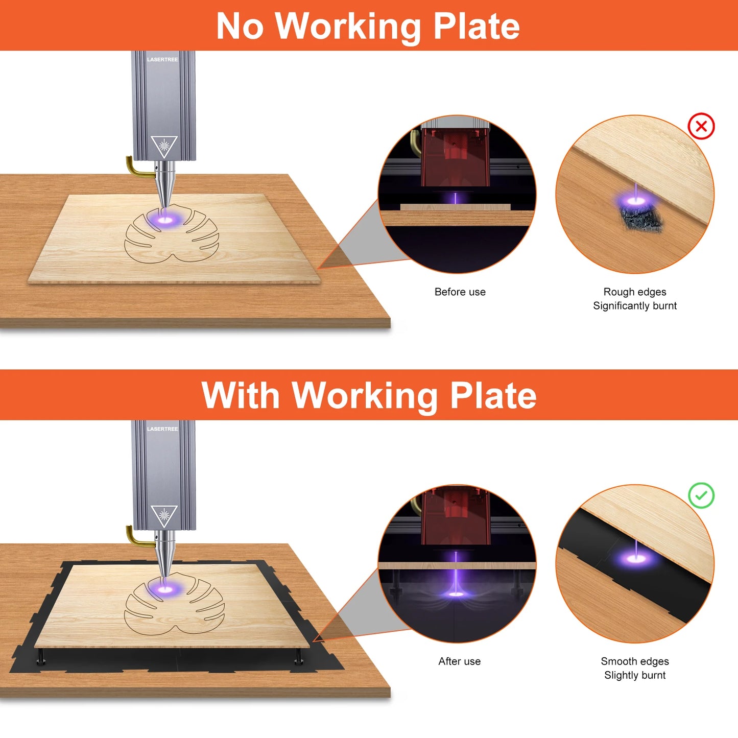LASER TREE Laser Honeycomb Working Table Size 400*400mm  For Laser Engraving Cutting Machine DIY Laser Equipment Part