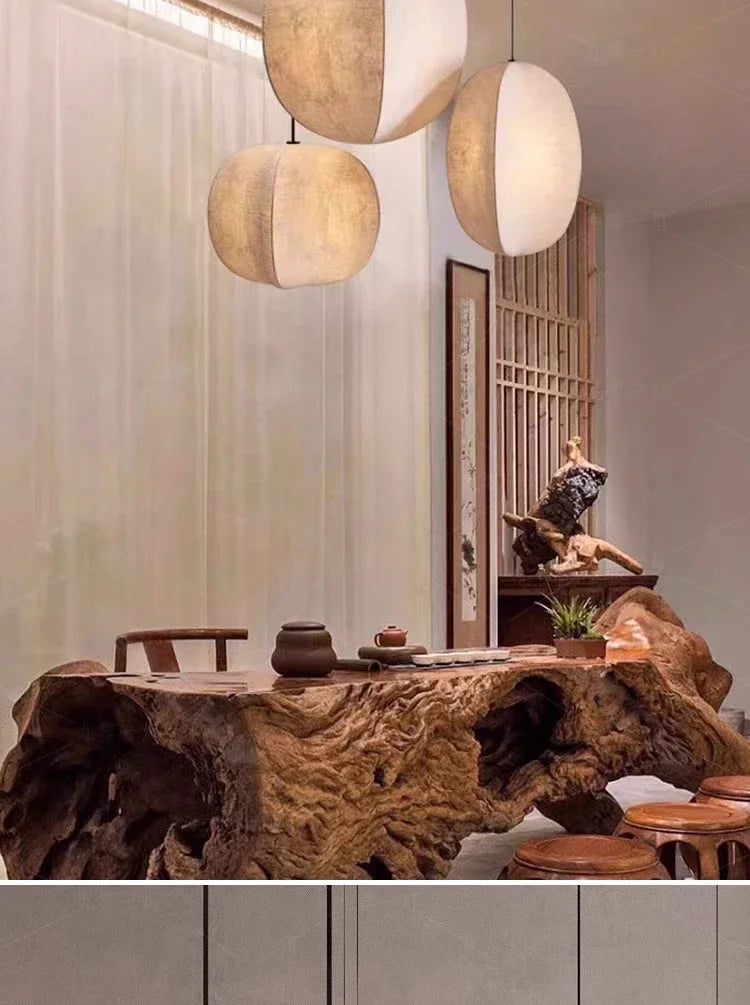 Nordic E27 Led Pendant Lights Wabi Sabi Dining Room Led Hanging Lamp Bar Suspend Light Fixture Lustre Luminaria Home Light