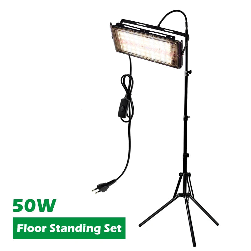 50W 100W 150W LED Grow Light With Stand Full Spectrum Sunlike LED Phyto Lamp For Indoor Greenhouse Plant Growth Lighting