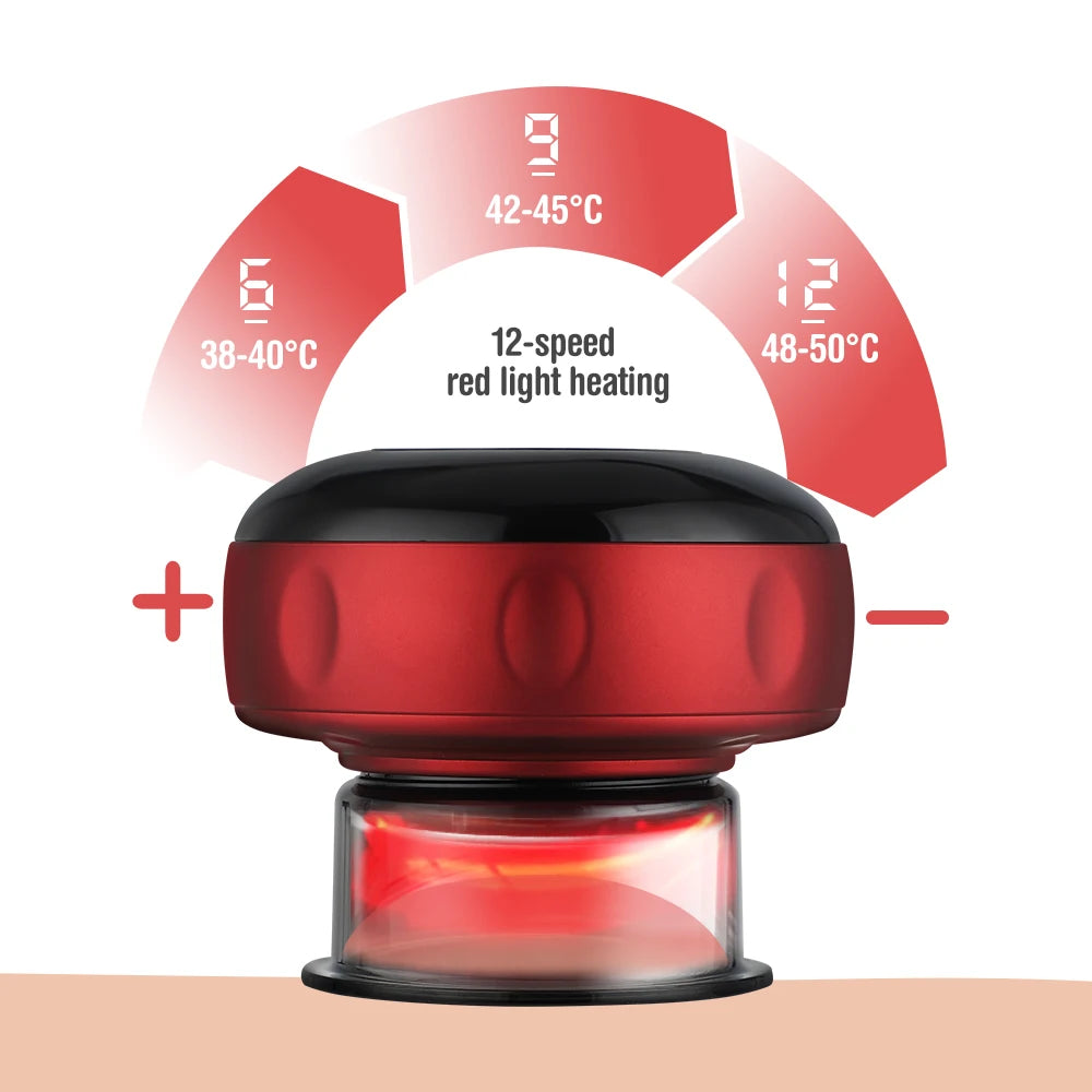 Smart Cupping Vacuum Massage Jars Heating Suction Cup Cellulite Medical Chinese Electric Cupping Therapy Body Relax Guasha Cans