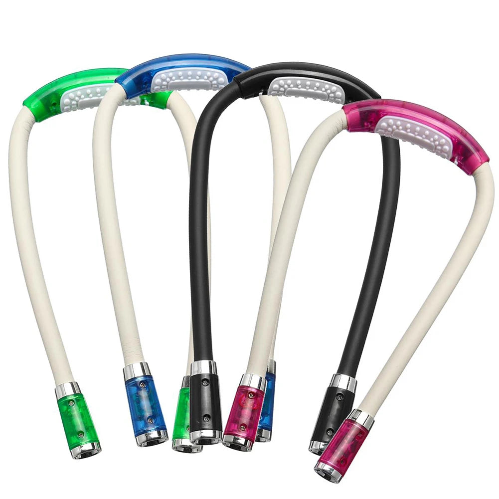 ABS LED Flexible Handsfree Hug Neck Reading Book Light Lamp Torch Flashlight Multifunctional Work Lamp