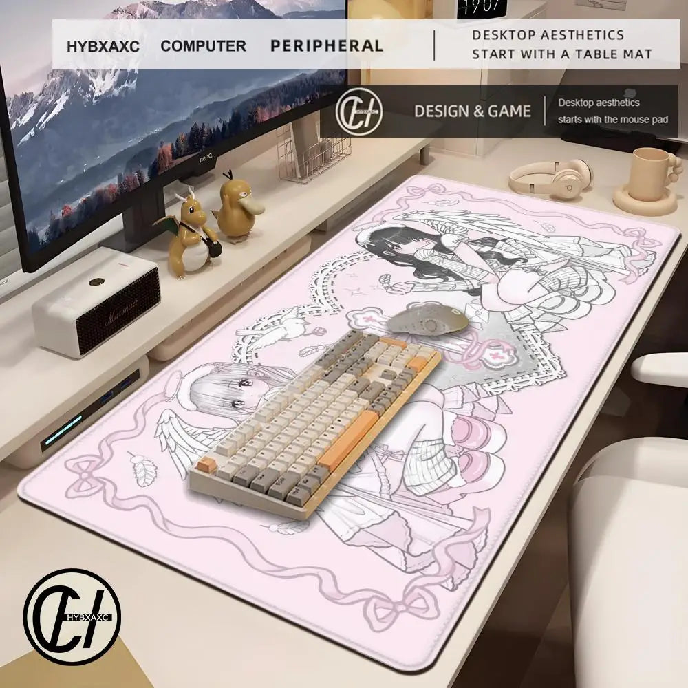 Large Cartoon Mouse Pad Waterproof Gaming Computer Table Mat Kawaii Mouse Mat Desk Costers Office Stationery Desk Organizer