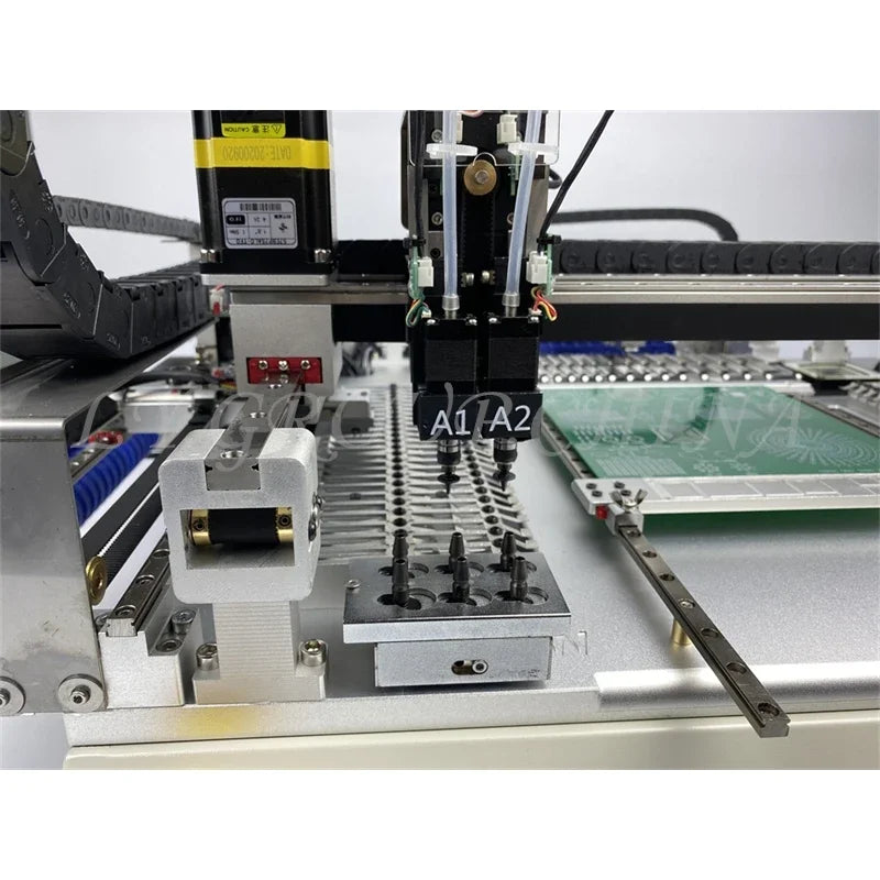 D600Plus 6 Heads 68 Bits Desktop Full Automatic SMT Pick Place Machine Chip Mounter Solder Station