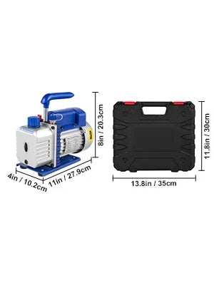 SIHAO 1.8CFM Vacuum Pump with Gauges AC Refrigerant  Vacuum Packing Air Condition Automobile Maintenance 220V 110V