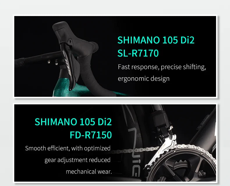 SAVA NEW Blade SLR7 C60 Carbon Fiber Road Bike, 700C Adult DI2 Bike, with SHIMANO 105 Di2 R7170 Components, Full Carbon Racing