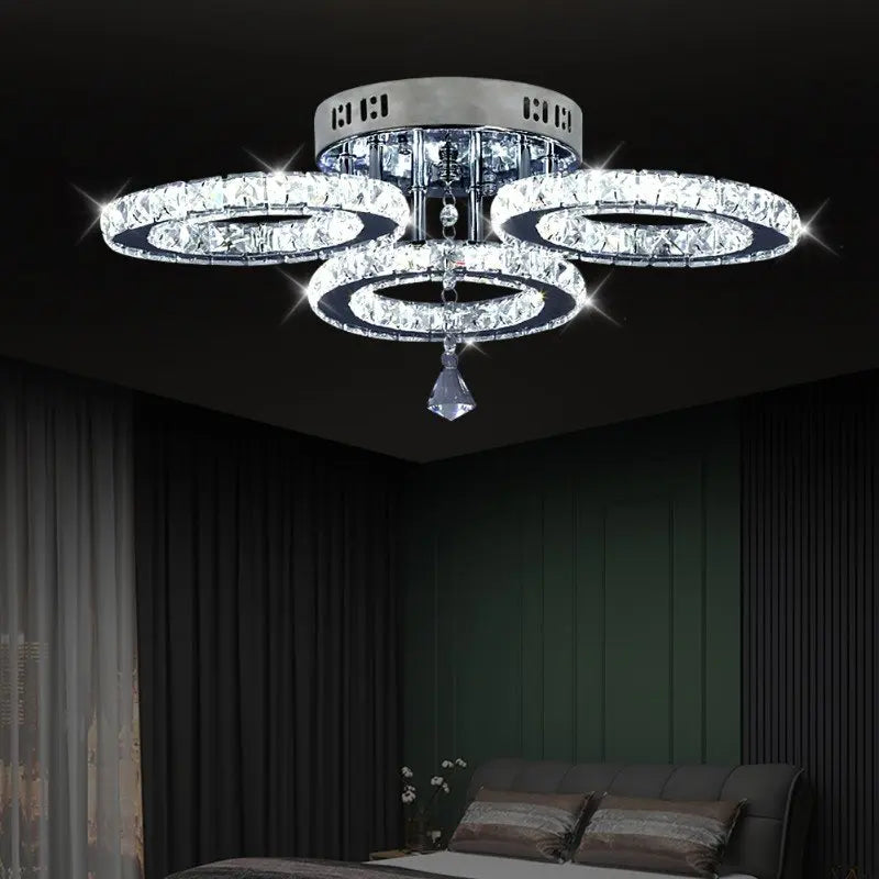 Modern Crystal Ceiling Chandelier Lamp for Living Room Pendant Light Home Art Decora Lustre Ceiling Luminaire For Dining Bedroom