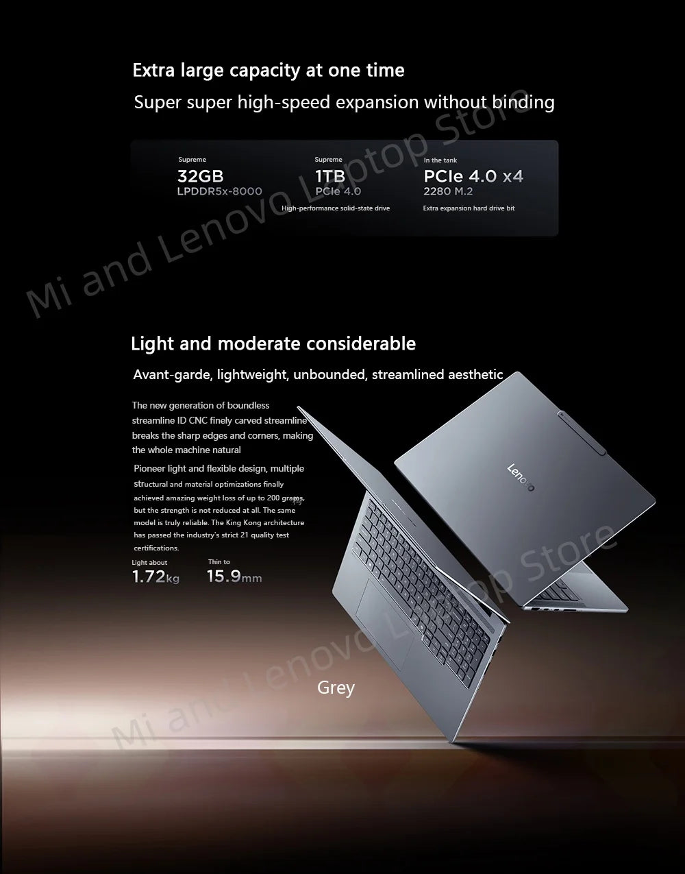 Lenovo Xiaoxin Pro 16 2025 GT AI 7 H 350/AI 9 H 365 16inch 32GB 1TB 2.8K 120Hz OLED Grey