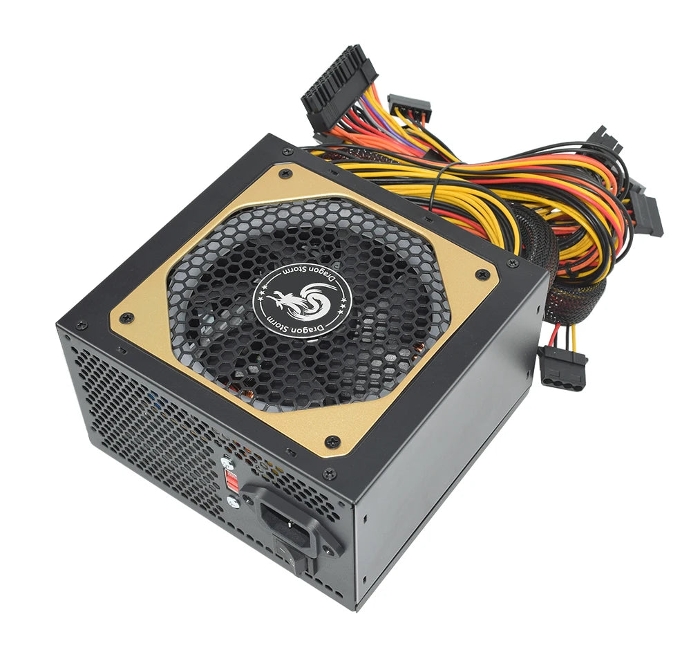 110/230V ATX 400W 600W RGB Colorful Silent Fan PSU 24Pin 12V Desktop E-Sports Video Game Computer Power Supply