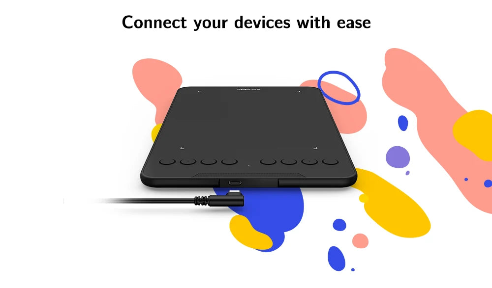 XPPen Deco Mini7 V2 Graphics Tablet 7‘’ Digital Drawing Tablet 16384 Levels for Android Mac Windows Online Education Art Design