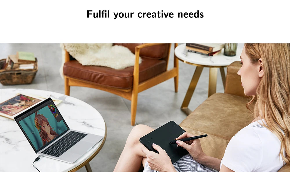 XPPen Deco Mini7 V2 Graphics Tablet 7‘’ Digital Drawing Tablet 16384 Levels for Android Mac Windows Online Education Art Design