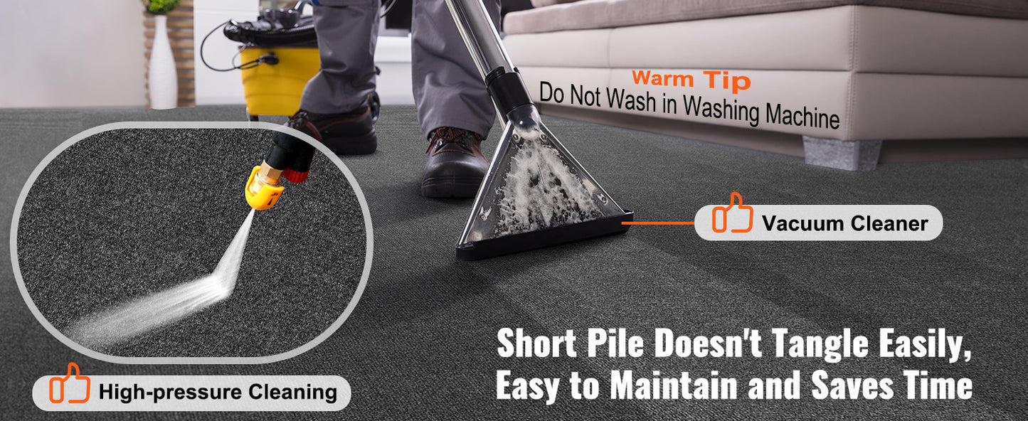 SucceBuy Carpet Tiles Peel & Stick Self Adhesive Carpet Floor Tile Soft Padded Carpet Tiles Bedroom Living Room Indoor Outdoor