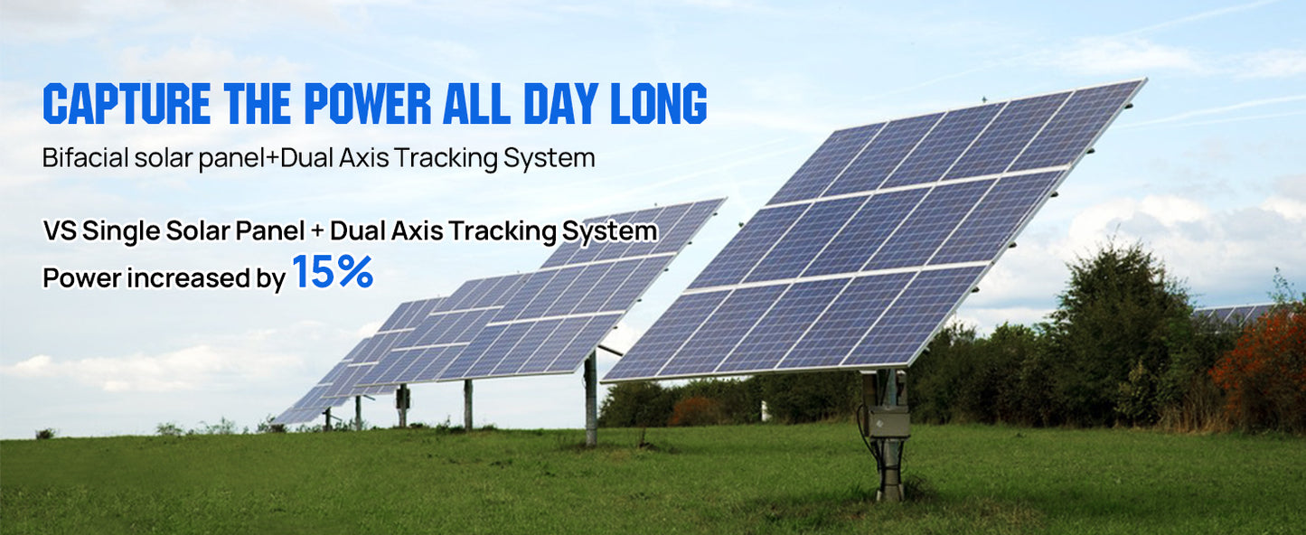 ECO-WORTHY Bifacial 100 Watt 12 Volt Solar Panel Monocrystalline Rigid High-Efficiency PV Module Power Charger for Sunsheds,Rvs