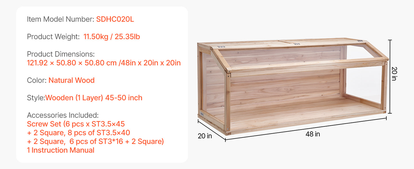 SucceBuy Wooden Hamster Cage 270° Viewing Hamster Habitat Hamster Cage with Openable Top Ventilated Animal Cage for Gerbils Mice