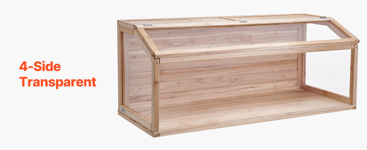 SucceBuy Wooden Hamster Cage 270° Viewing Hamster Habitat Hamster Cage with Openable Top Ventilated Animal Cage for Gerbils Mice