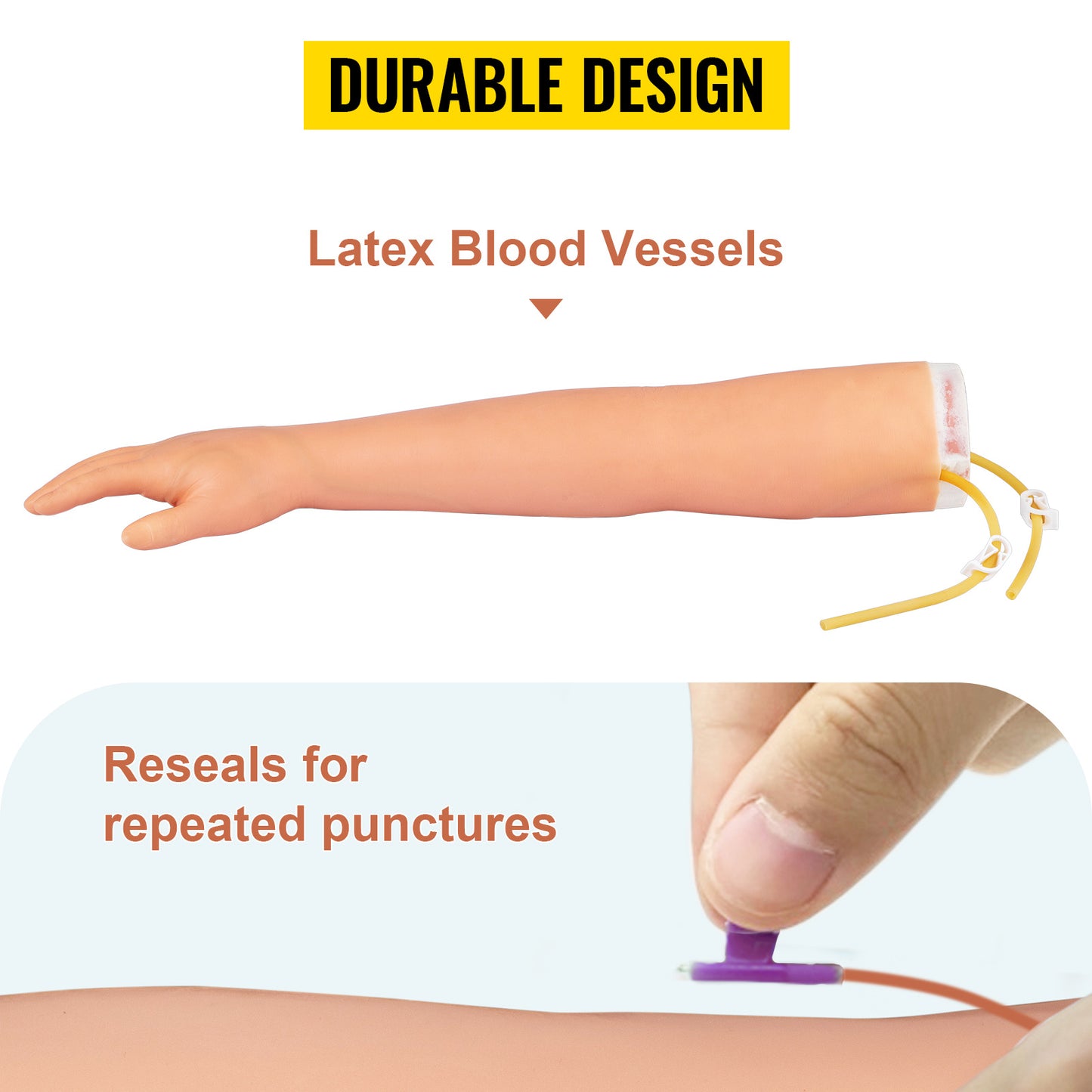 SucceBuy Phlebotomy Practice Kit IV Venipuncture Intravenous Training Simulation Arm Kit for Students Nurses and Professionals