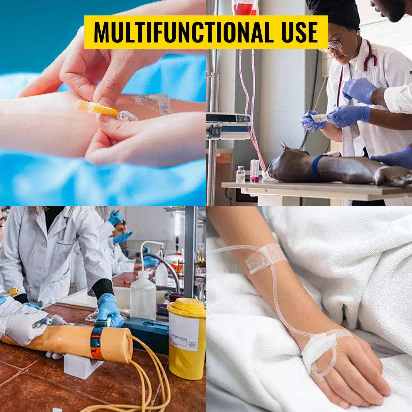 SucceBuy Phlebotomy Practice Kit IV Venipuncture Intravenous Training Simulation Arm Kit for Students Nurses and Professionals