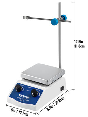 SucceBuy 1000ML Electric Magnetic Stirrer Hot Plate Vortex Mixer Shaker With Stir Bar Medical Bioloicgal Chemical Laboratory