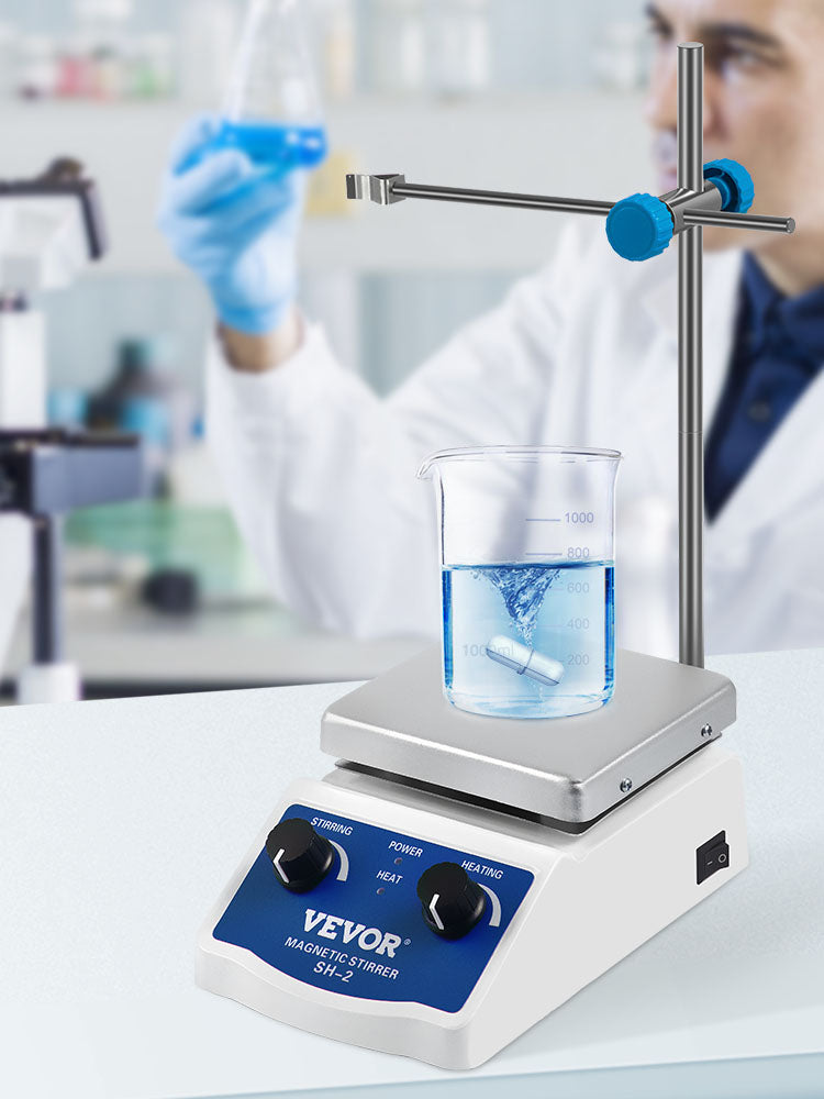 SucceBuy 1000ML Electric Magnetic Stirrer Hot Plate Vortex Mixer Shaker With Stir Bar Medical Bioloicgal Chemical Laboratory