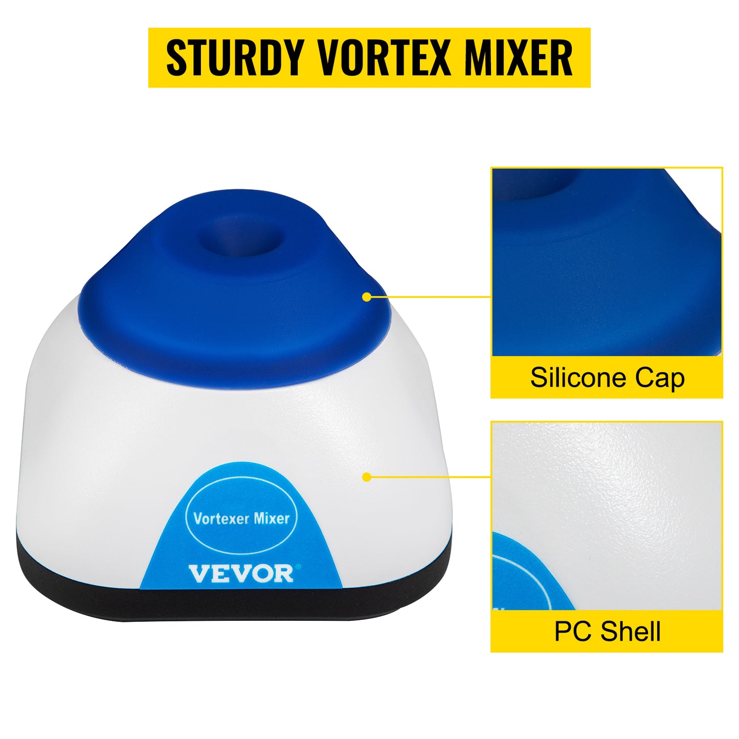 VEVOR Lab Mini Vortex Mixer 3000/6000 RPM Fixed Speed Shaker 50ML Laboratory Equipment Use for Test Tube Tattoo Ink Nail Polish
