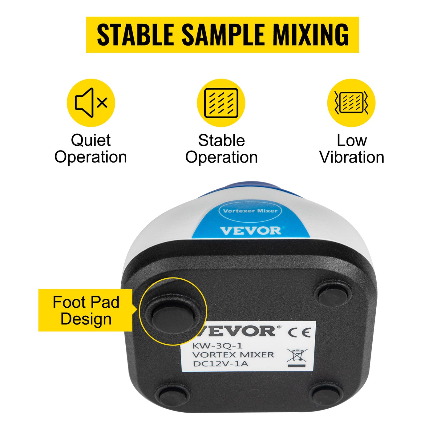 VEVOR Lab Mini Vortex Mixer 3000/6000 RPM Fixed Speed Shaker 50ML Laboratory Equipment Use for Test Tube Tattoo Ink Nail Polish